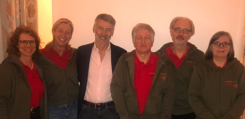 Der neue Vorstand (von lks. n.r.) Eva Gramowski, Claudia Wagner, Thomas Dieckhoff, Jochen Porath, Andreas Menzinger, Nina Fabe